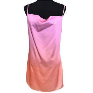 NEW BP. NORDSTROM Pink Mystic Canyon Dip dye Cowl Neck Mini dress Large VACAY